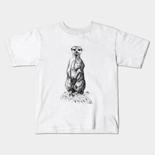 Meerkat on Guard. Kids T-Shirt